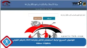 للوصول السريع لرابط استعلام تكافل وكرامة 2025 بالرقم القومي بخطوات سهلة